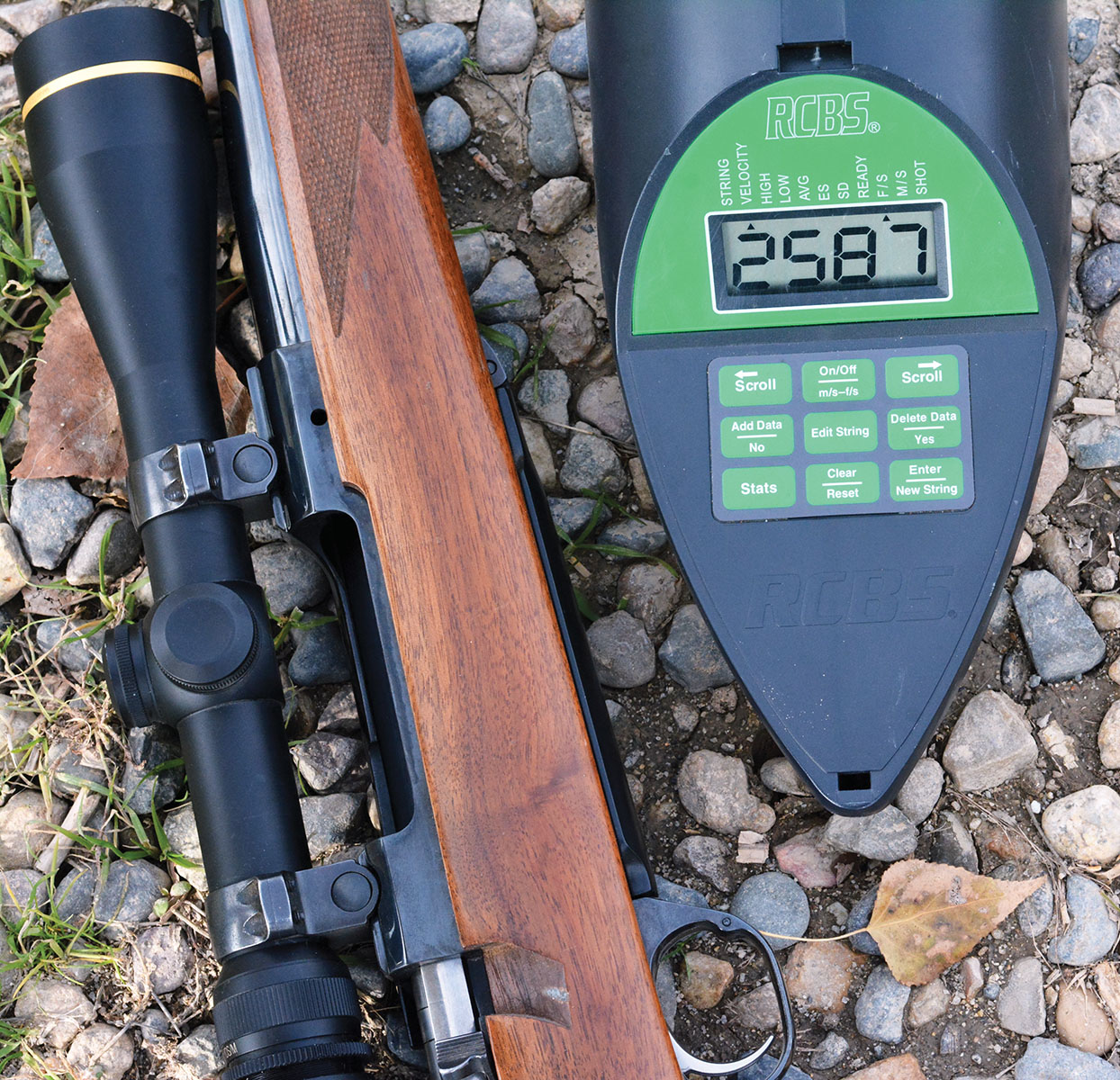 Handloads were checked for velocity on an RCBS chronograph.